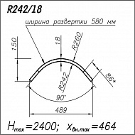Панель R242 18 мм выпуклая